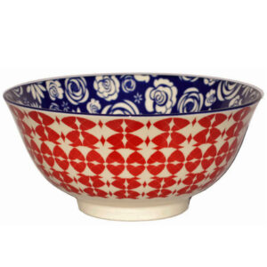 Blue Retro-Rose S/C Bowl