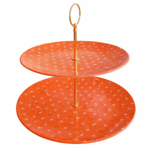 Orange Geometry Serving Set
